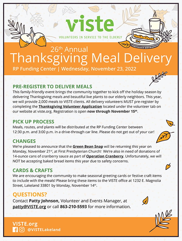 Thanksgiving Meal Delivery